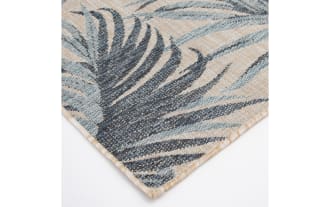 Malibu 5' x 7' Beige Floral Indoor/Outdoor Rug