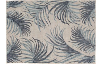 Malibu 5' x 7' Beige Floral Indoor/Outdoor Rug