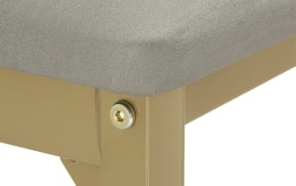 Craig Gray Faux Leather Solid Back Upholstered Dining Chair (Set of 4)