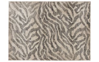 Hadid 5' x 7' Gray Animal Print Rug