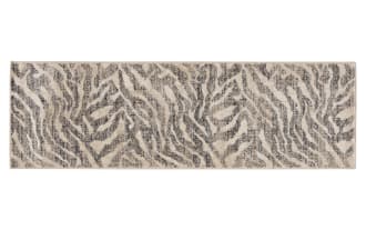 Hadid 2' x 8' Gray Animal Print Runner