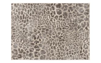 Sharma 3' x 5' Gray Animal Print Rug
