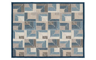 Tae 5' x 7' Gray Geometric Indoor/Outdoor Rug