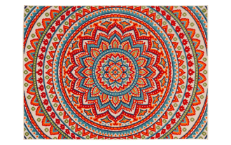 Mathis 5' x 7' Multi Medallion Indoor/Outdoor Rug