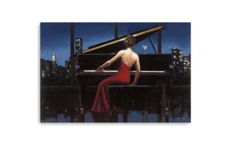 Lady in Red Canvas Wall Art