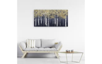 Shimmering Forest Indigo Crop Canvas Art