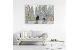 An Evening Out Blue Canvas Wall Art