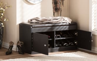Jonah Dark Brown Shoe Bench