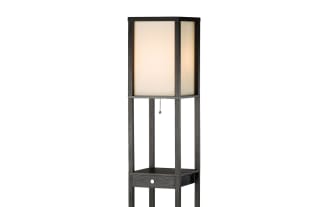 Zarina 72'' Black Storage Floor Lamp
