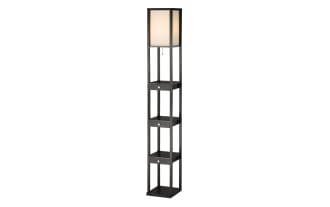 Zarina 72'' Black Storage Floor Lamp