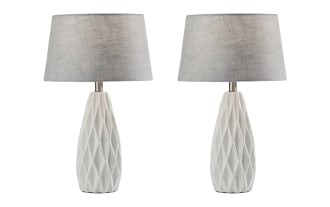Rina White Table Lamps (Set of 2)