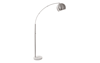 Eanora 78'' Brushed Steel Arc Floor Lamp