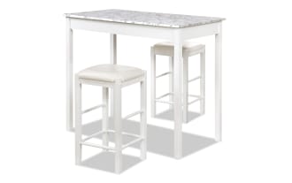 Linsky 3 Piece White Tavern Set