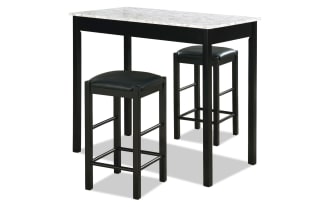 Linsky 3 Piece Black Tavern Set
