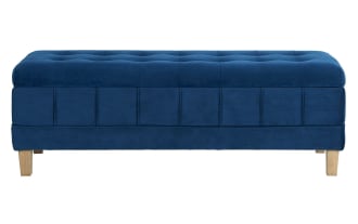 Rutherford Blue 52'' Storage Bench