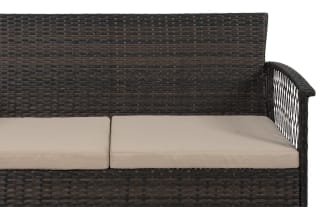 Venetia 4 Piece Beige Wicker Outdoor Conversation Set