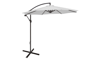 Astin 10' White Outdoor Cantilever Umbrella