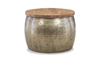 Delores 22.5'' Gold Round Storage Drum