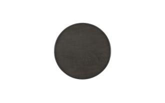 Gall 17'' Dark Gray Solid Wood Round Side Table