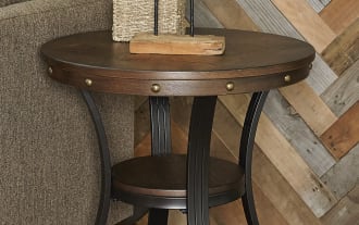 Judy Brown Round End Table