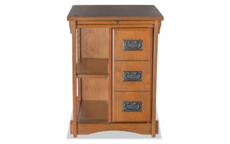 Christy Brown Storage Cabinet Side Table