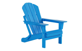 Clovie Blue Folding Outdoor Adirondack Chair