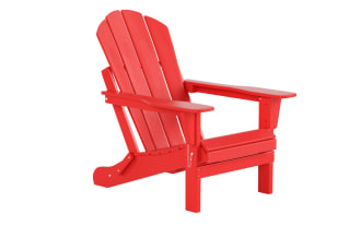 Clovie Red Folding Outdoor Adirondack Chair