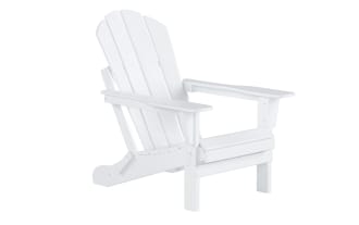 Clovie White Folding Outdoor Adirondack Chair