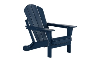 Clovie Navy Folding Outdoor Adirondack Chair