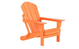 Clovie Orange Folding Outdoor Adirondack Chair