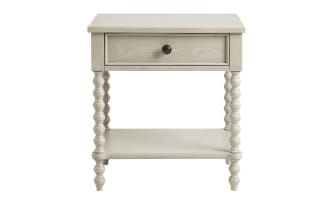 Padme White Nightstand with Drawer