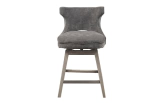 Kaya Charcoal Upholstered Counter Height Swivel Stool