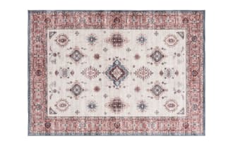 Teller 8' x 10' Red Oriental Washable Rug