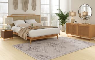 Altis 5' x 7' Light Gray Vintage Rug