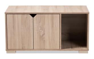 Hugo Oak Cat Litter Cover House