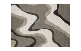 Mocha Swirl 5' x 8' Abstract Rug