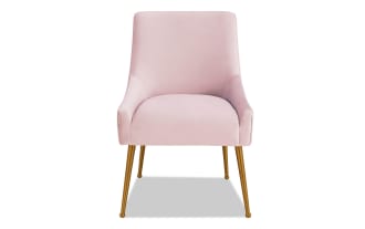 Giselle II Blush Solid Back Upholstered Dining Chair