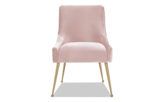 Giselle II Blush Solid Back Upholstered Dining Chair