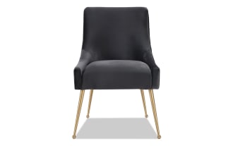 Giselle II Gray Solid Back Upholstered Dining Chair