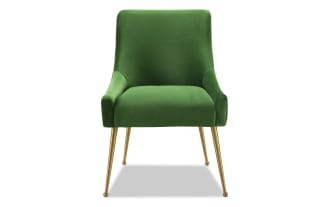 Giselle II Green Solid Back Upholstered Dining Chair