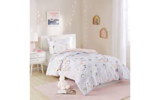 Despia Starry Sky Full/Queen Multi Novelty Reversible 4 Piece Comforter Set