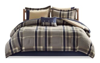 Roderic Plaid Comforter Set