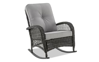 Pianco Gray Wicker Outdoor Rocking Chair