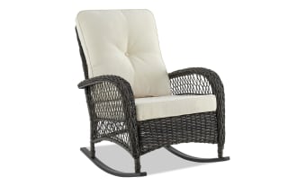 Pianco Cream Wicker Outdoor Rocking Chair