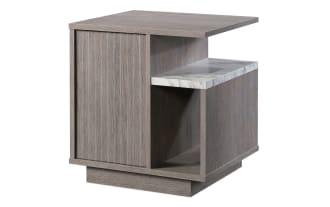 Marielle Distressed Gray Nightstand