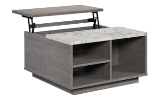 Marielle Distressed Gray Lift Top Storage Coffee Table
