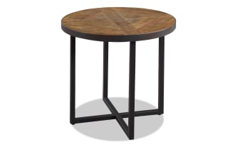 Burin Brown Round End Table