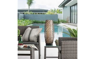 Kirav Brown LED Indoor/Outdoor Table Lamp