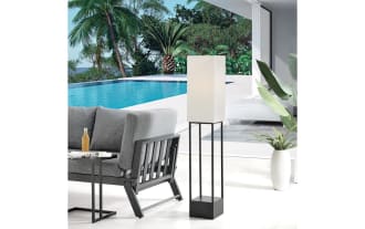 Elash 49'' Black LED Cordless Outdoor Floor Lamp