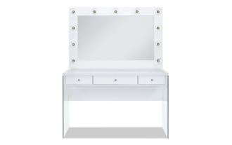 Jackie White 3 Drawer Vanity Set